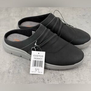 New JSport  Black Slip On Gina Mule Shoes Womens Size 9M New Without Box Black